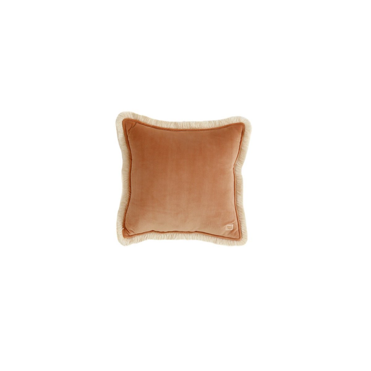 Fluweel Sierkussen met Franjes - Caramel Bruin