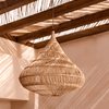 Grote Boho Rotan Hanglamp - Druppelvorm - 107 cm