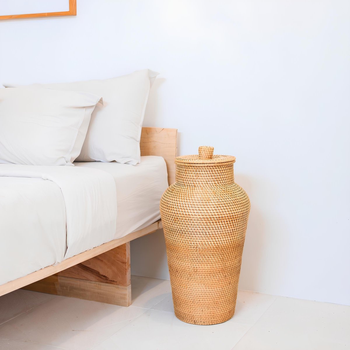 Grote Boho Rotan Vaas Ø30 cm