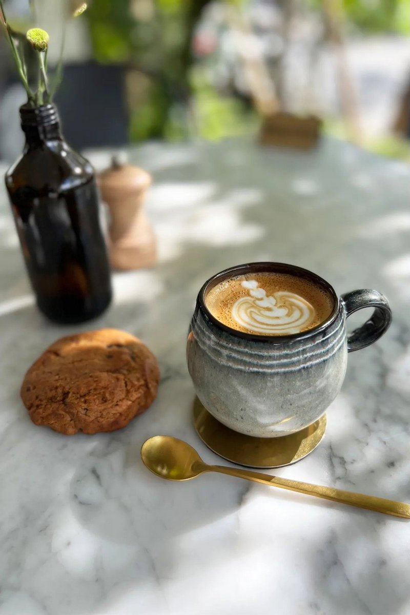 Keramiek Espressomok Steengrijs – Set van 6
