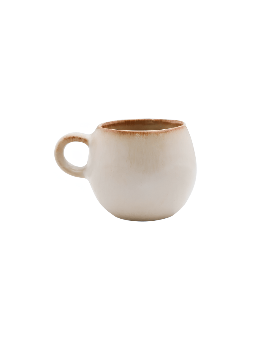 Keramiek Mok Wit Beige - Set van 6