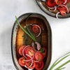 Keramiek Ovale Kom Amber - Set van 4