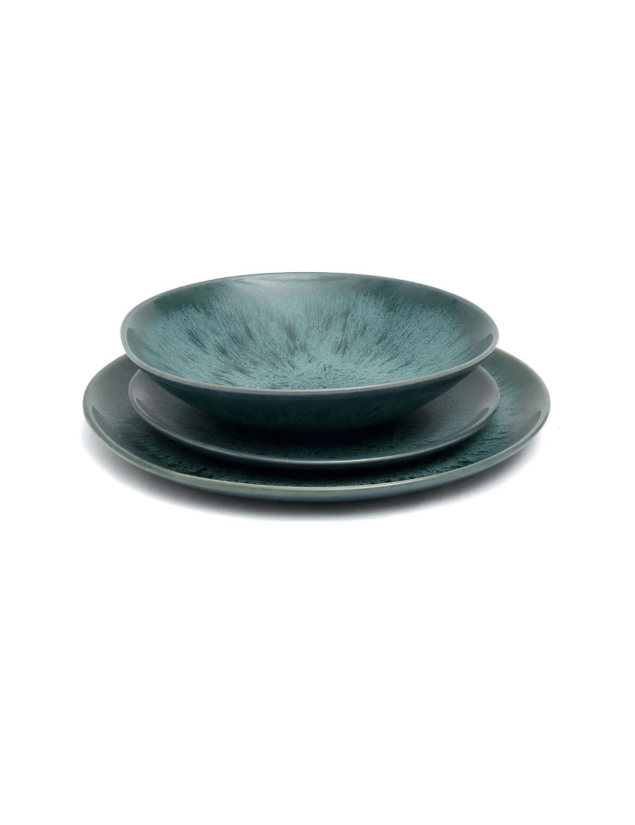 Keramieken Pastabord Groen - Set van 4