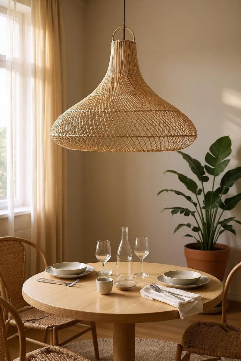 Rotan Druppelvormige Hanglamp - 120 cm - Studio Botanika