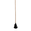 Plafondlamp met Fitting – Jute – Naturel Zwart