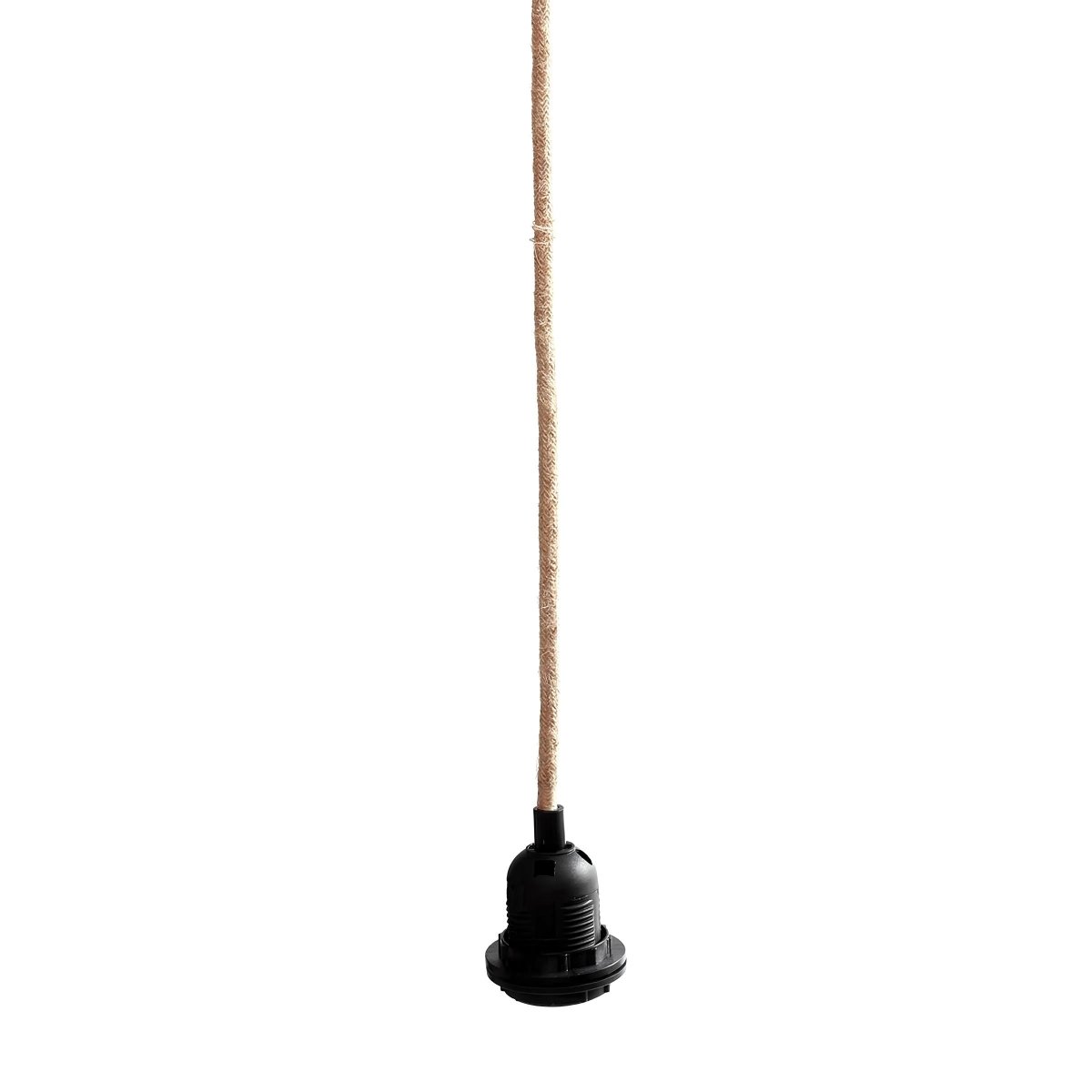 Plafondlamp met Fitting – Jute – Naturel Zwart