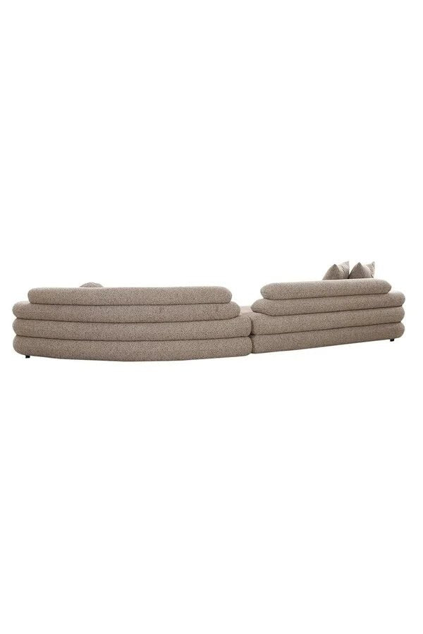 Japandi Bank Taupe Bruin - 6 - zits - Bouclé