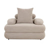 Japandi Loungestoel Beige - Bouclé stof