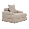 Japandi Loungestoel Beige - Bouclé stof