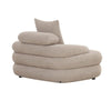 Japandi Loungestoel Beige - Bouclé stof