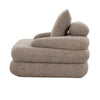 Japandi Loungestoel Taupe Bruin - Bouclé Stof