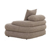 Japandi Loungestoel Taupe Bruin - Bouclé Stof