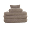 Japandi Loungestoel Taupe Bruin - Bouclé Stof