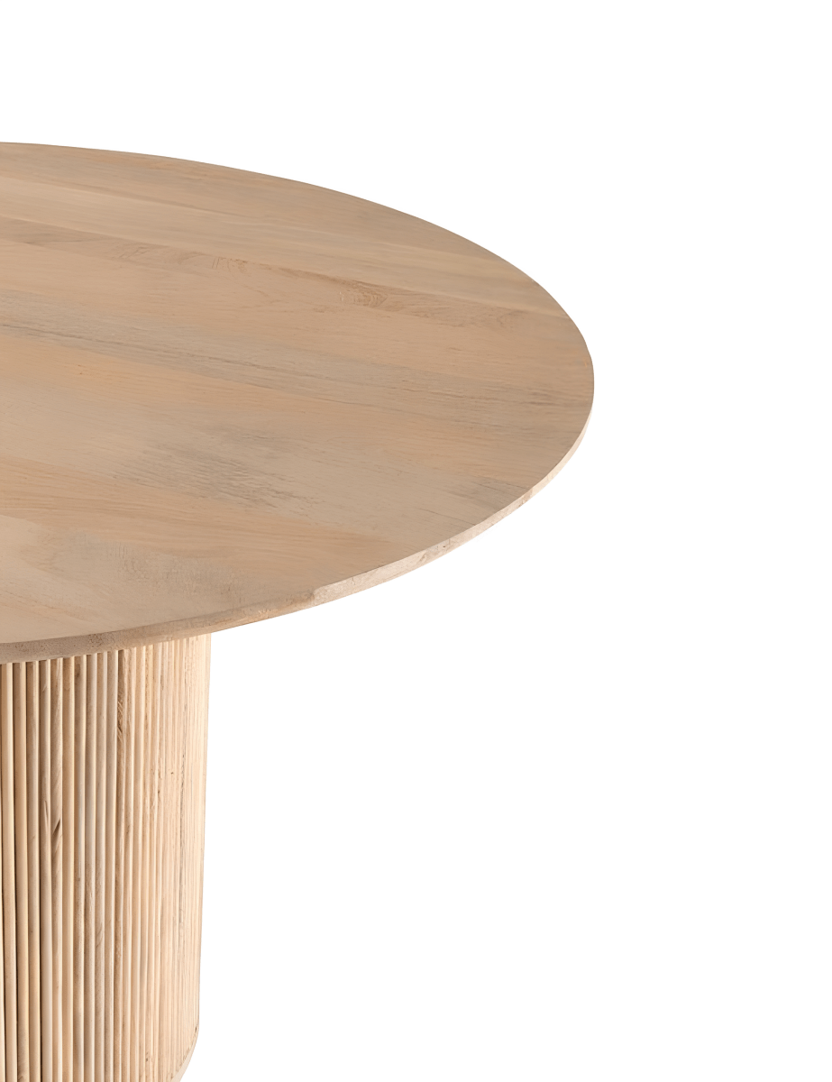 Ronde Eettafel Mangohout Naturel Ø120cm