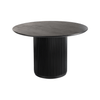 Ronde Eettafel Mangohout Zwart Ø120cm - Japandi Stijl