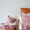 Roze Boho Sierkussen met Franjes