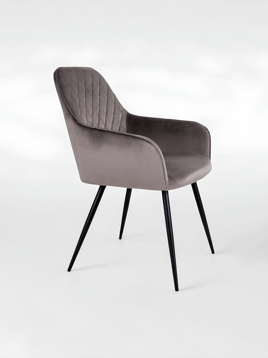 Eetkamerstoel Taupe Bruin Fluweel - Set van 2