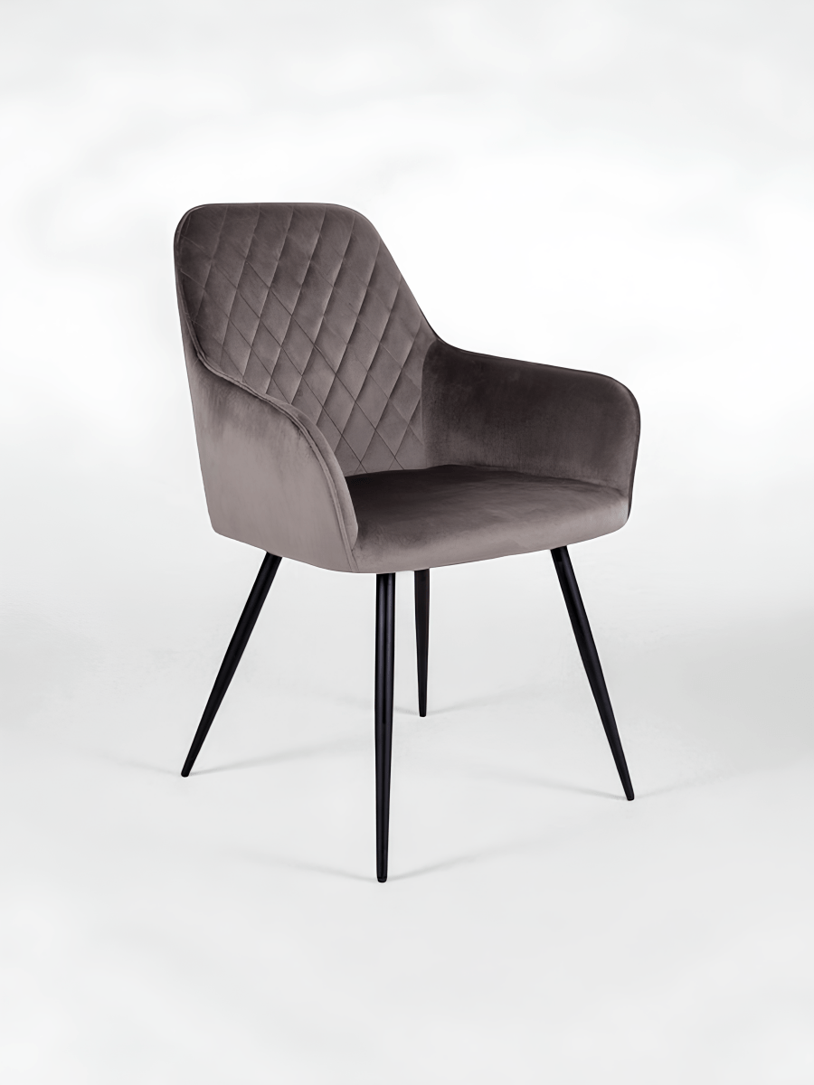 Eetkamerstoel Taupe Bruin Fluweel - Set van 2