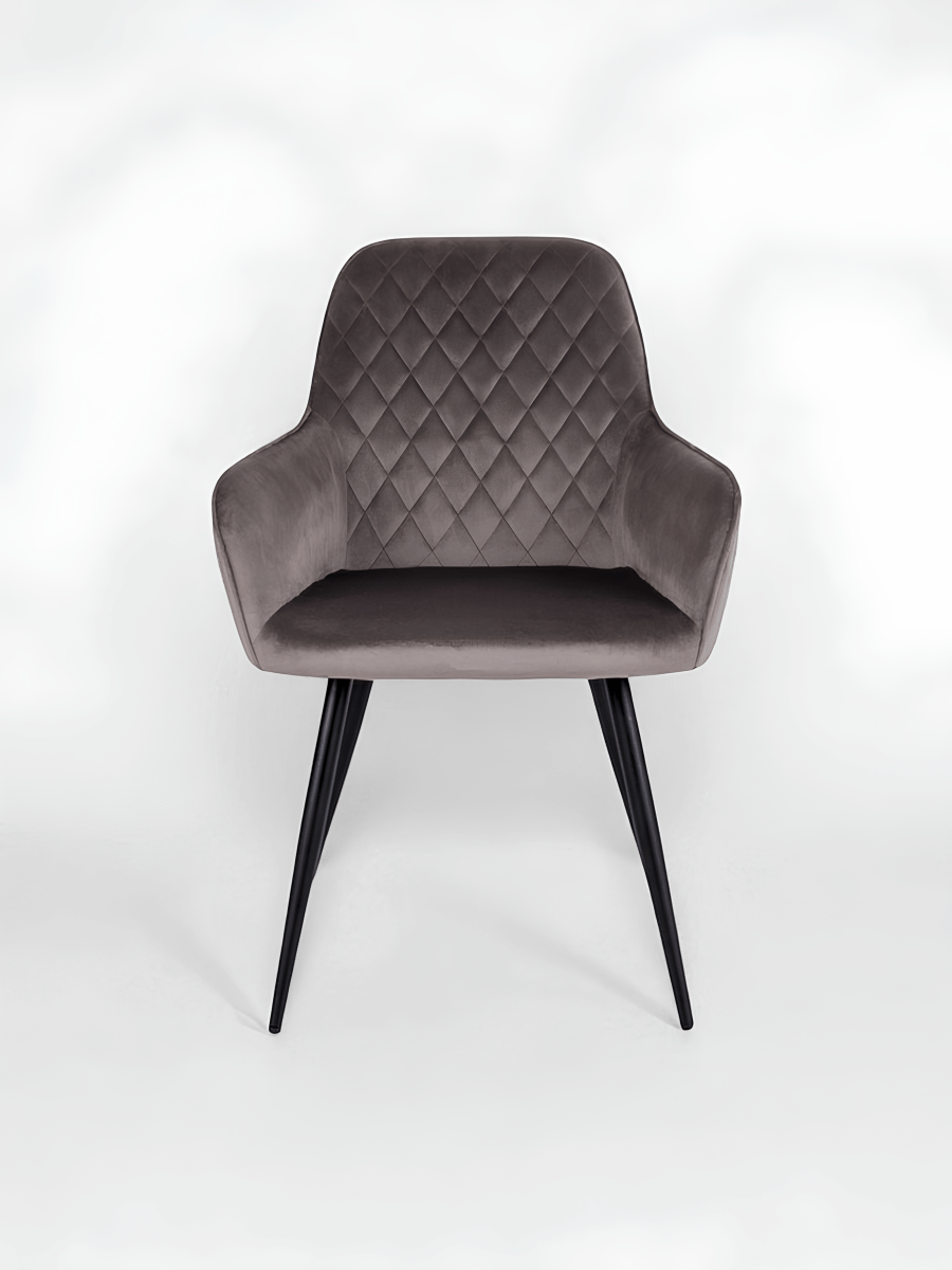 Eetkamerstoel Taupe Bruin Fluweel - Set van 2