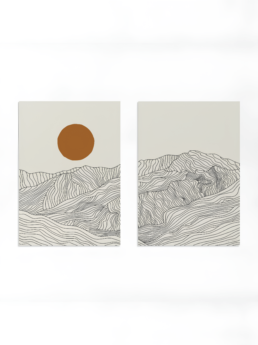 Tweeluik Japanse Alpen Posters