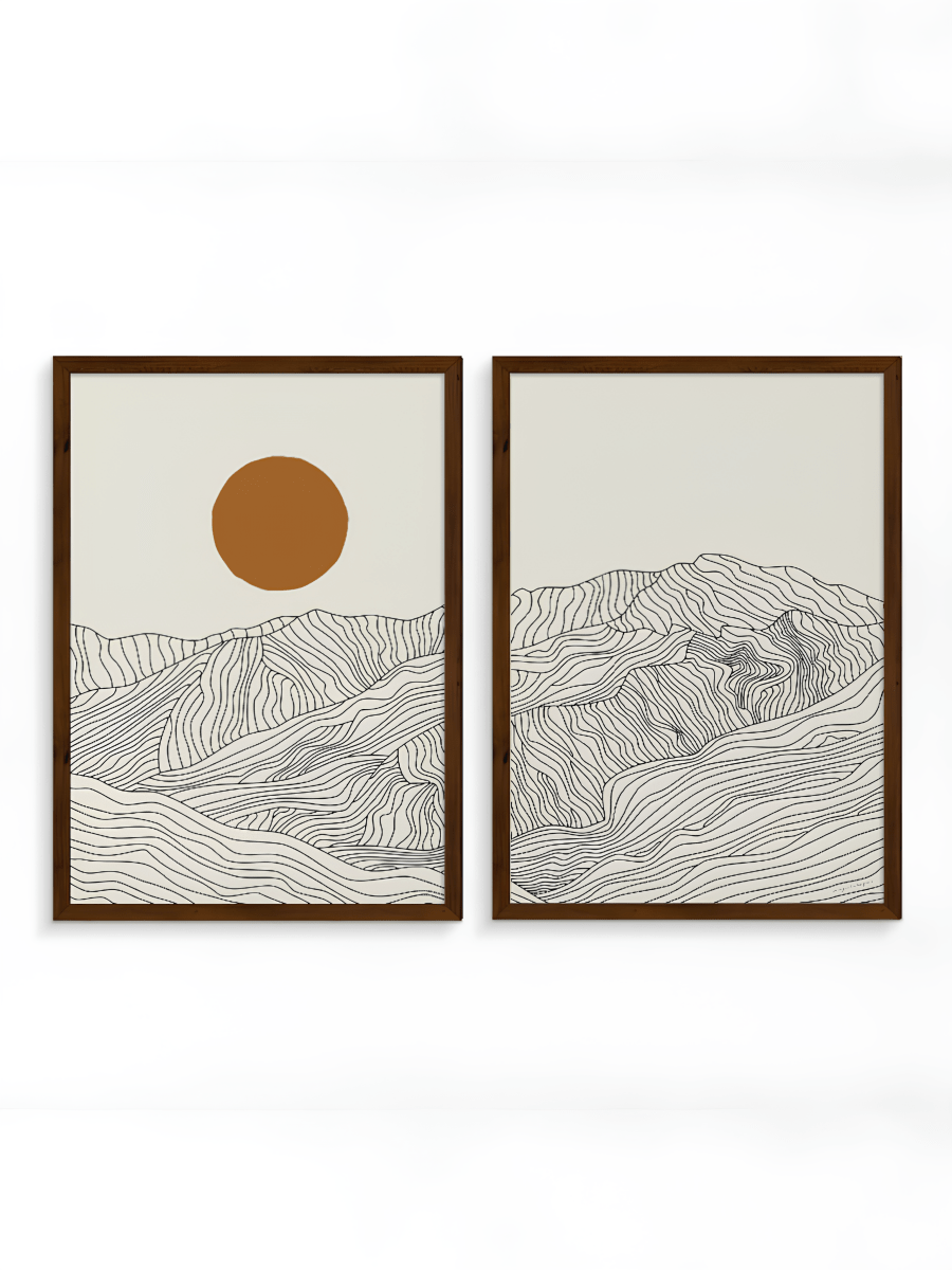 Tweeluik Japanse Alpen Posters