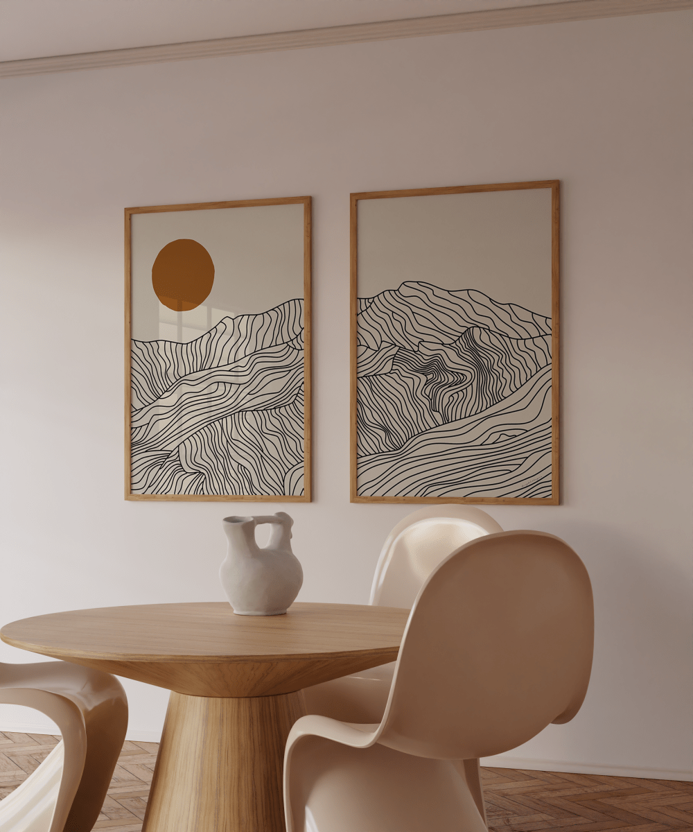 Tweeluik Japanse Alpen Posters