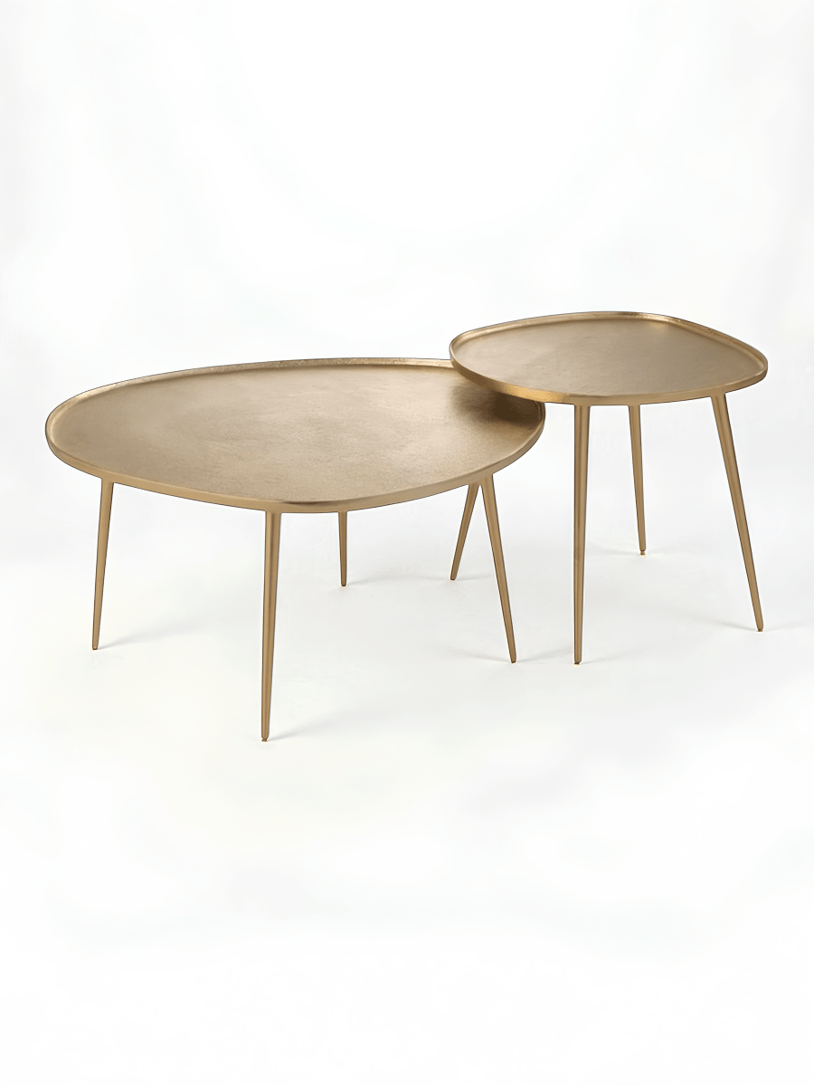 Gouden Bijzettafels – Set van 2